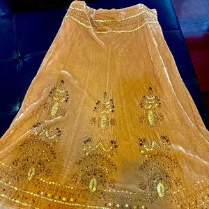 Carol Little embellished velvet midi skirt. Size 12.